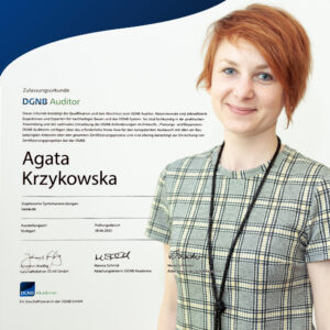 Zertifizierung zur DGNB Auditorin - Agata Krzykowska